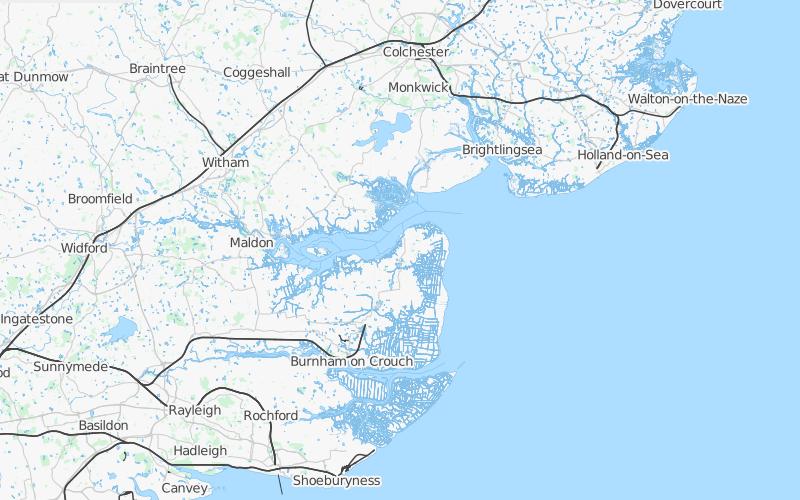 Karte englische Küste; (c) OpenStreetMap-Mitwirkende